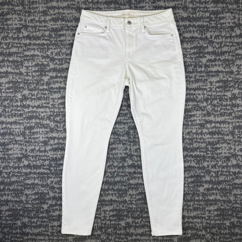 Gap Jeans Curvy True Skinny Womens 30 White Denim 1969 Stretch Mid Rise Pant
